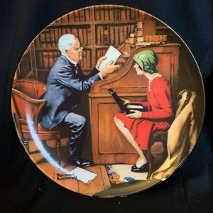 Norman Rockwell “The Professor “ collector plate
